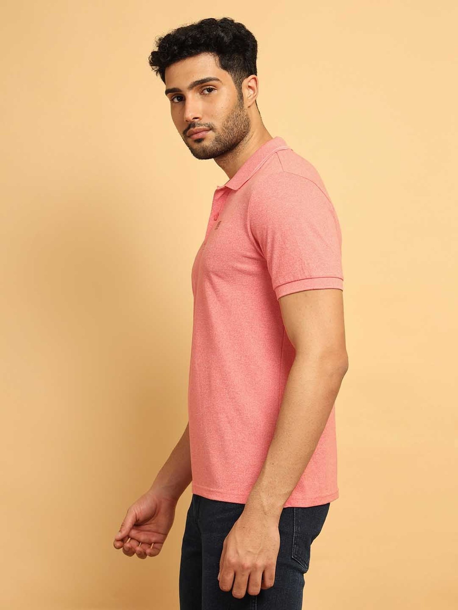 Wrangler Pink Regular Fit Polo T-Shirt