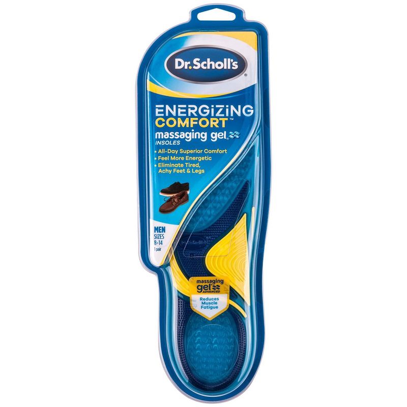 Dr. Scholl's Comfort & Energy Massaging Gel Advanced Insoles for Men - Size (8-14)