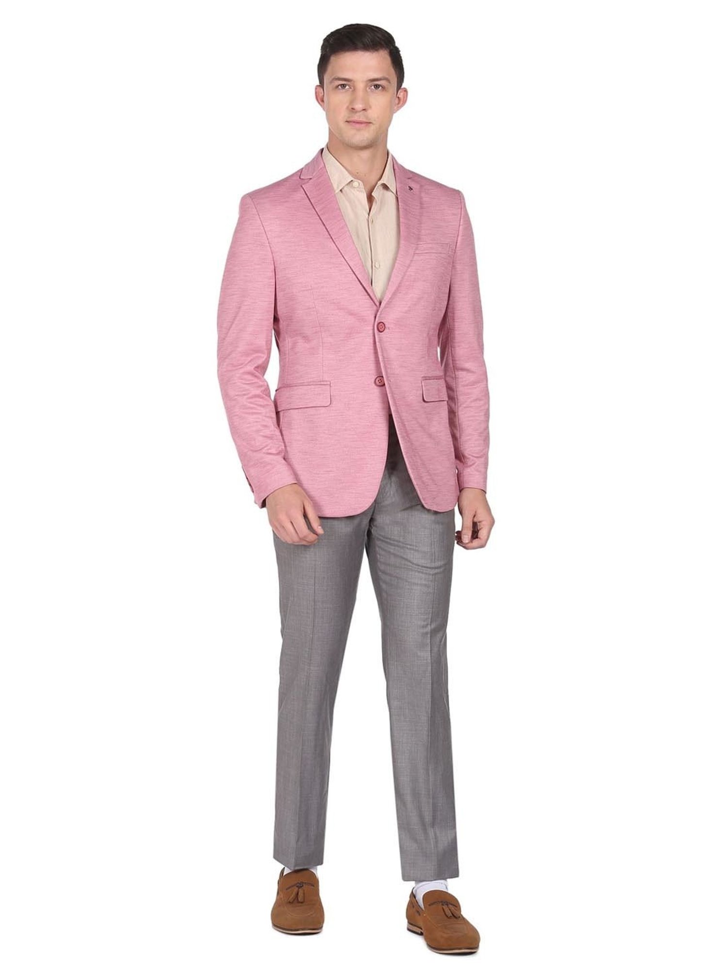 Arrow Pink Slim Fit Blazer