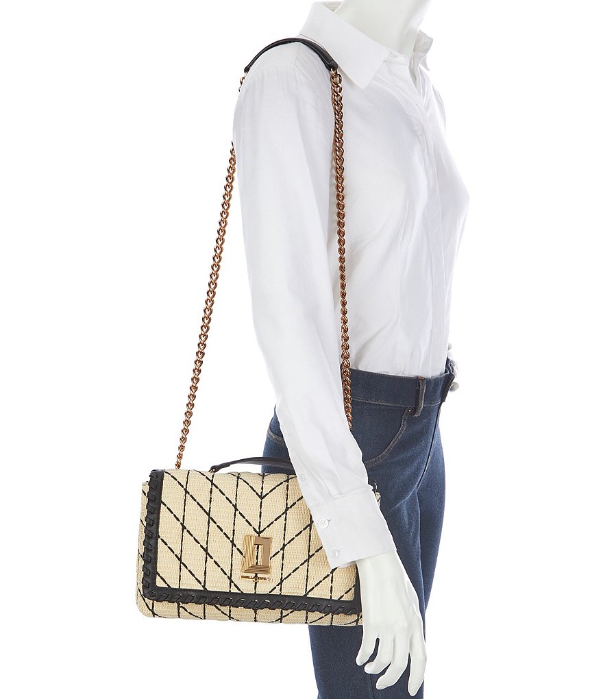 COACH Originals Swinger Nylon and Pebble Leather Shoulder Bag