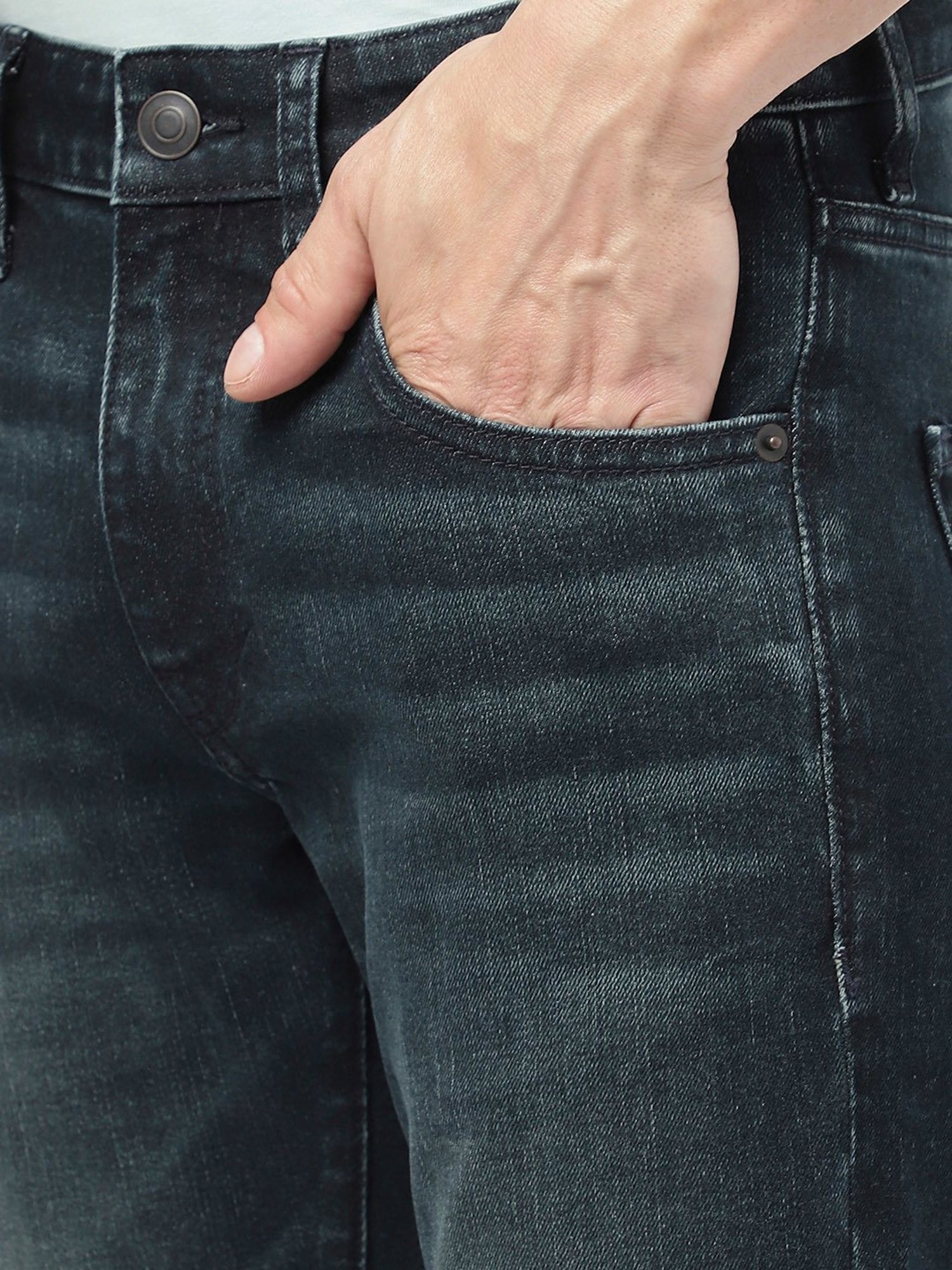 Passion Dark Blue Slim Fit Lightly Washed Jeans