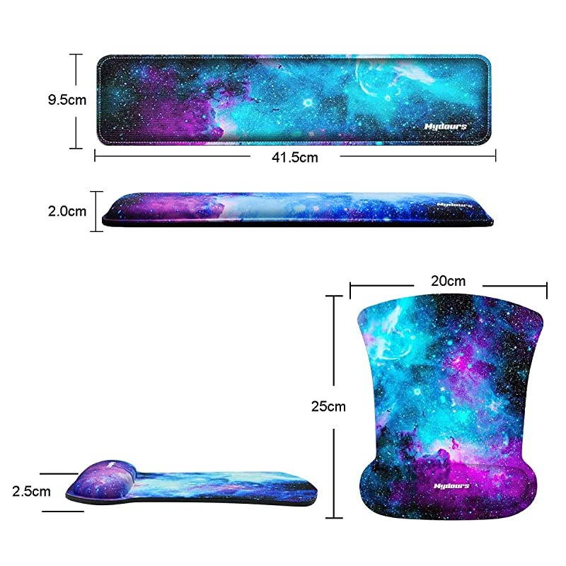 Wrist Rests for Keyboard and Mouse Comfortable Memory Foam Wrist Support Pad Ergonomic Design Easy Typing for Office Home Gaming Using