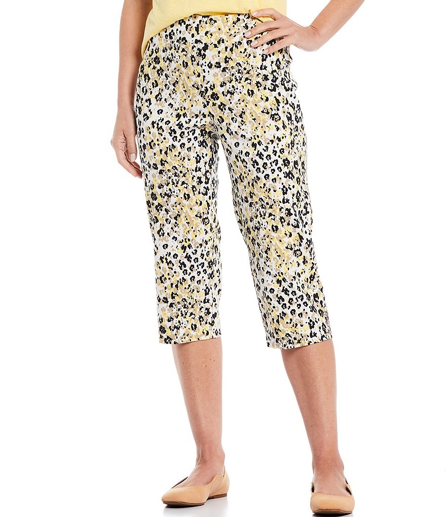 Ruby Rd. Petite Size Double Face Stretch Embellished Hem Capri Pants