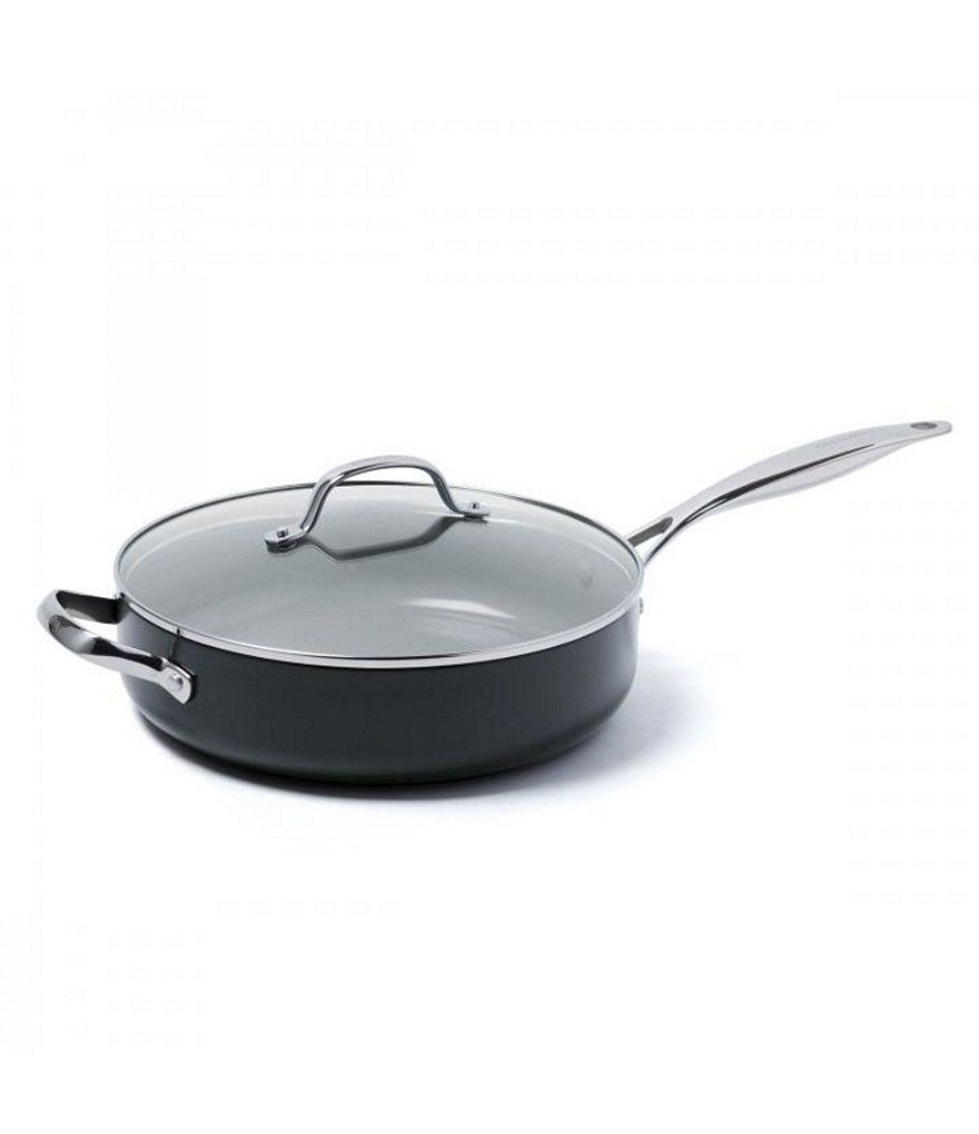 GreenPan Valencia Pro Magneto Ceramic Non-Stick 4.5-Quart Covered Saute Pan with Helper Handle