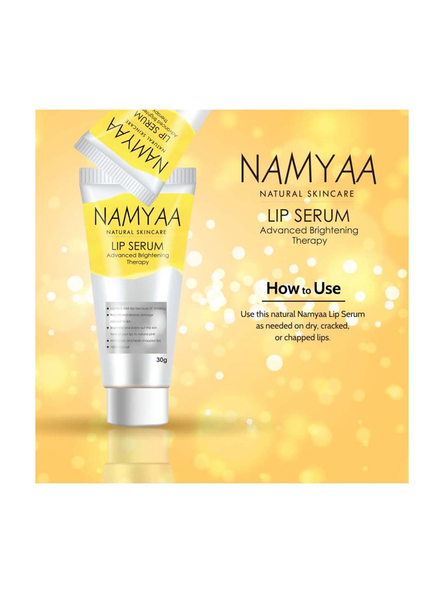 Namyaa Natural Lip Serum for Dark Lips Pack of 2 - 60 gm