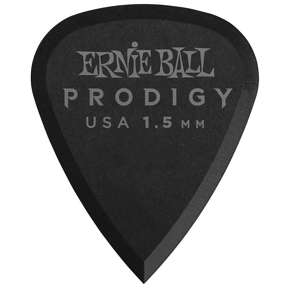 Ernie Ball 9199 Prodigy Picks, Matte Black, 6 Pack, 1.5mm