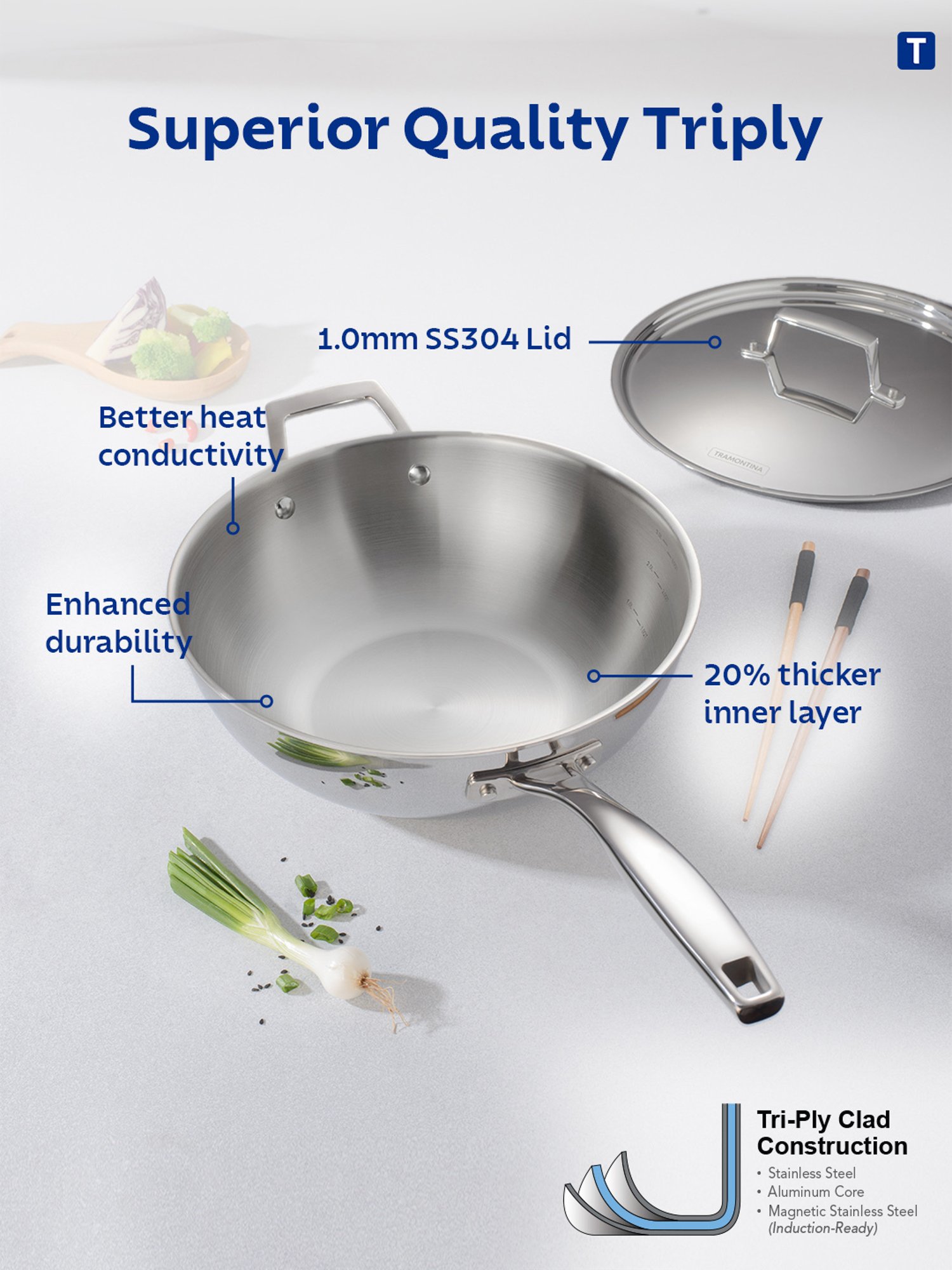 HAZEL Silver Induction Bottom Tope Stainless Steel Patila - 17.7 cm (2500 ml)