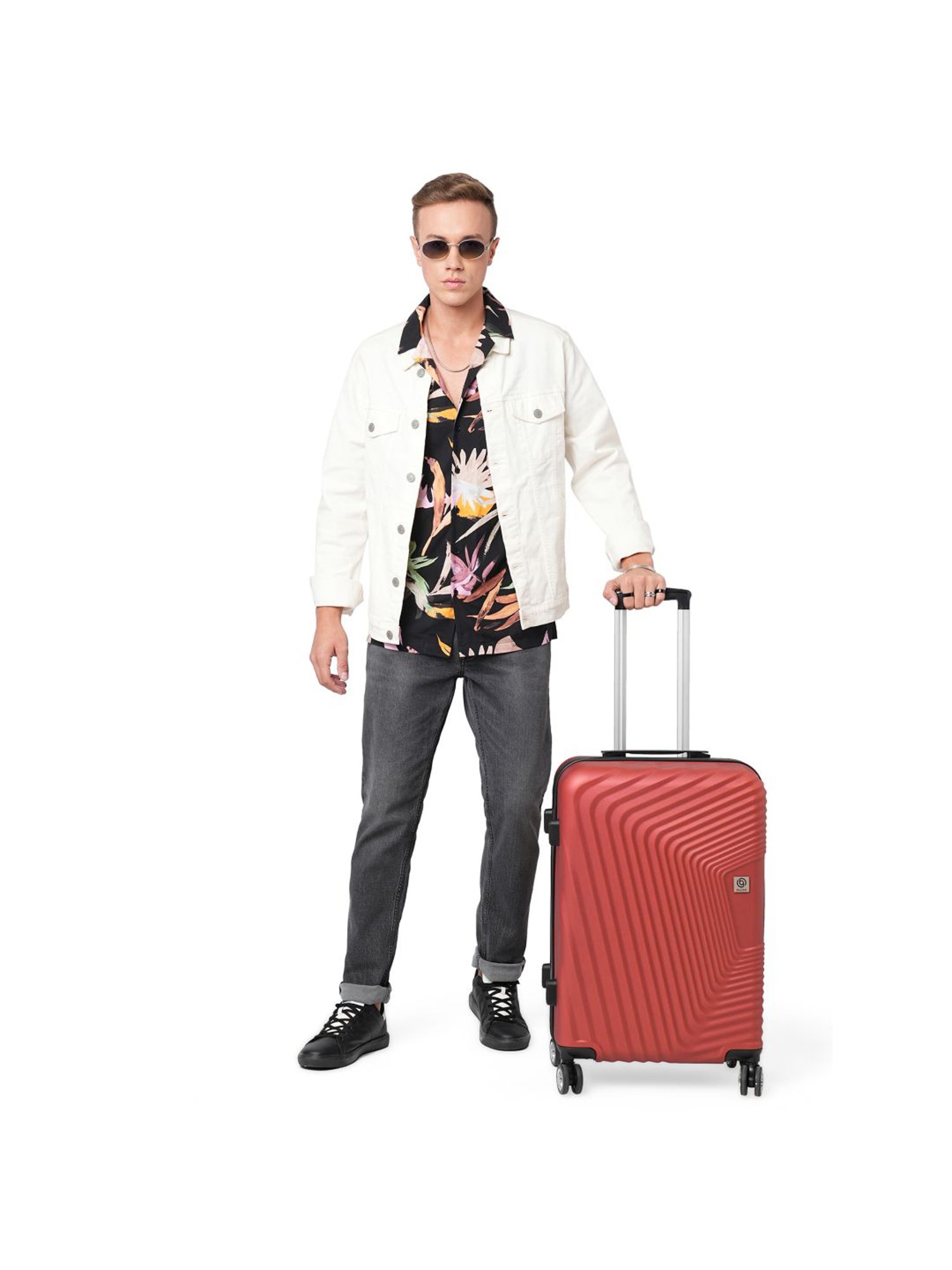Baomi Retro Roam Red Hard 26" Medium Luggage