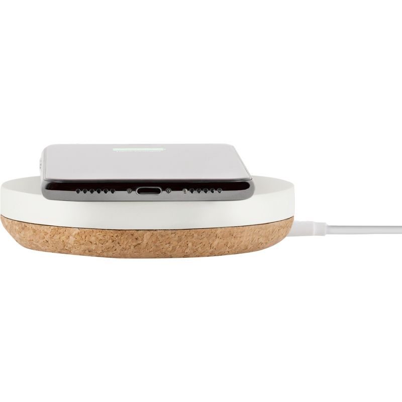TYLT Puck 10W Wireless Charging Pad – White/Cork