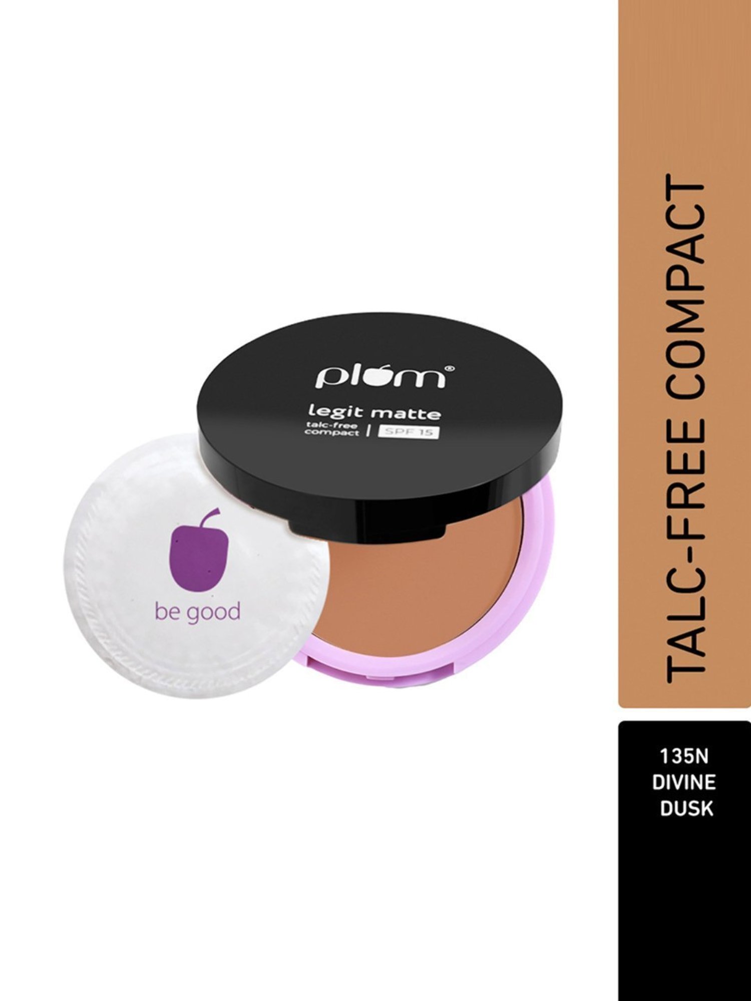 Plum Legit Matte Talc-Free Compact with SPF 15 135N Divine Dusk - 9 gm