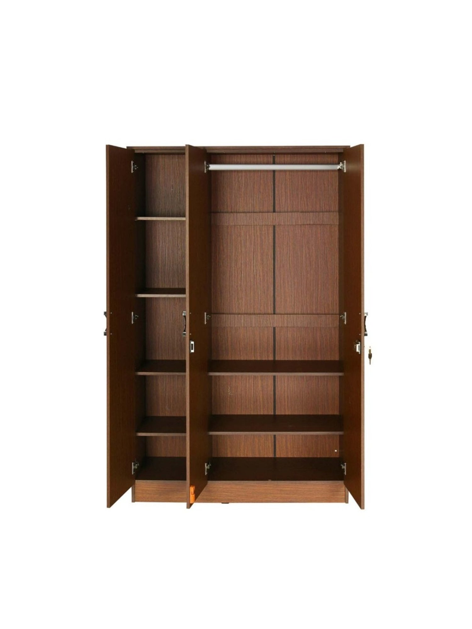 Godrej Interio Ewa Brown Engineered Wood 4 Door Wardrobe