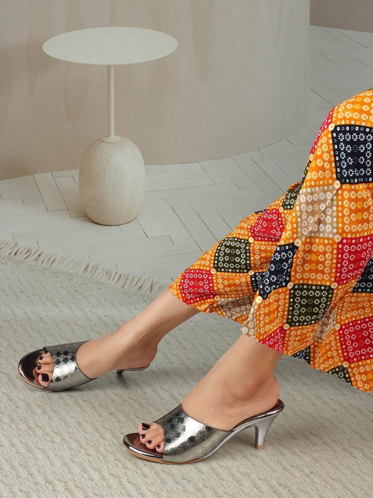 Elle Women's Gun Metal Casual Stilettos