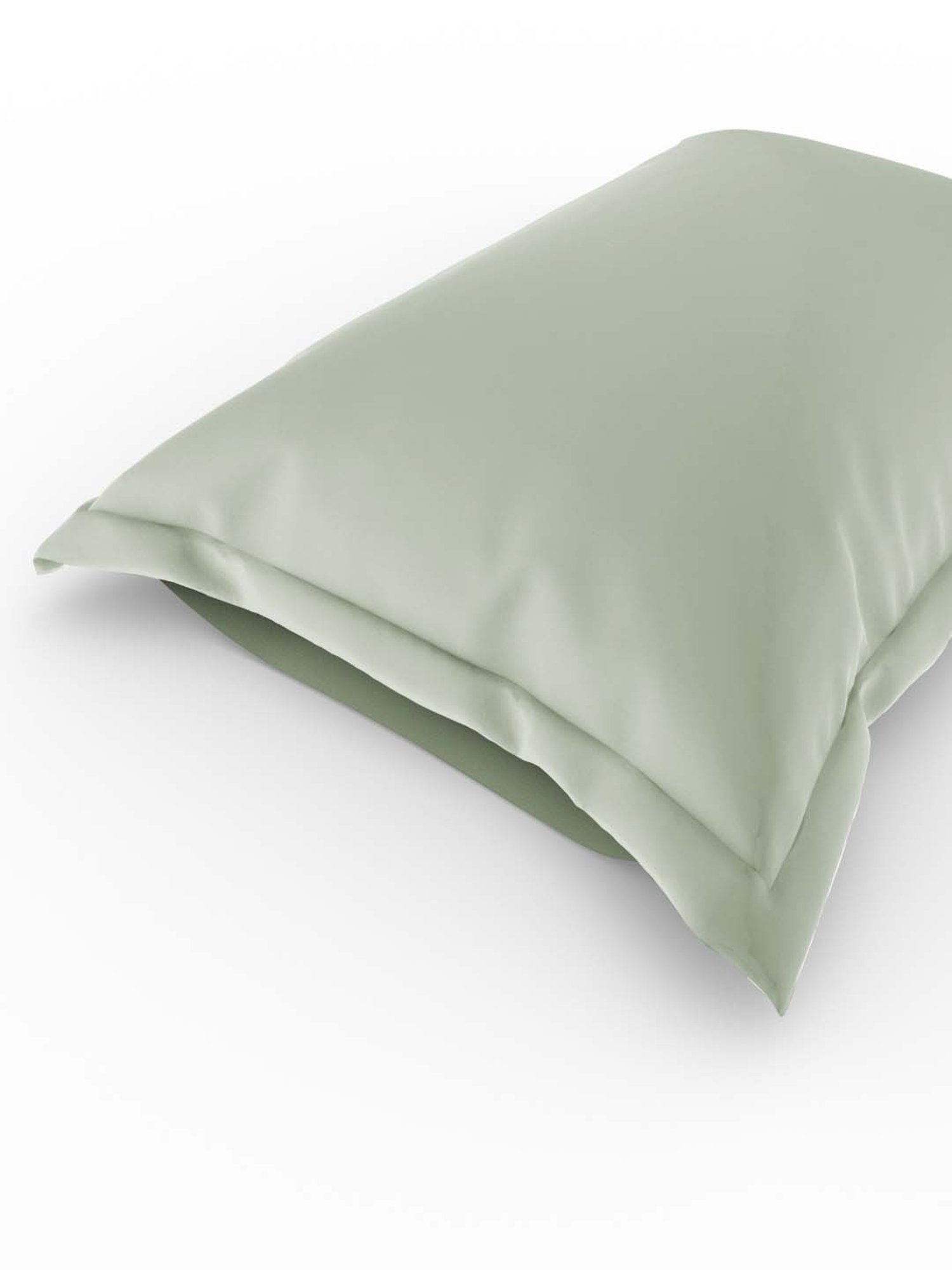 Pizuna 100% Cotton 400 TC Pillow Cover, Standard, Light Sage, 2 Pieces