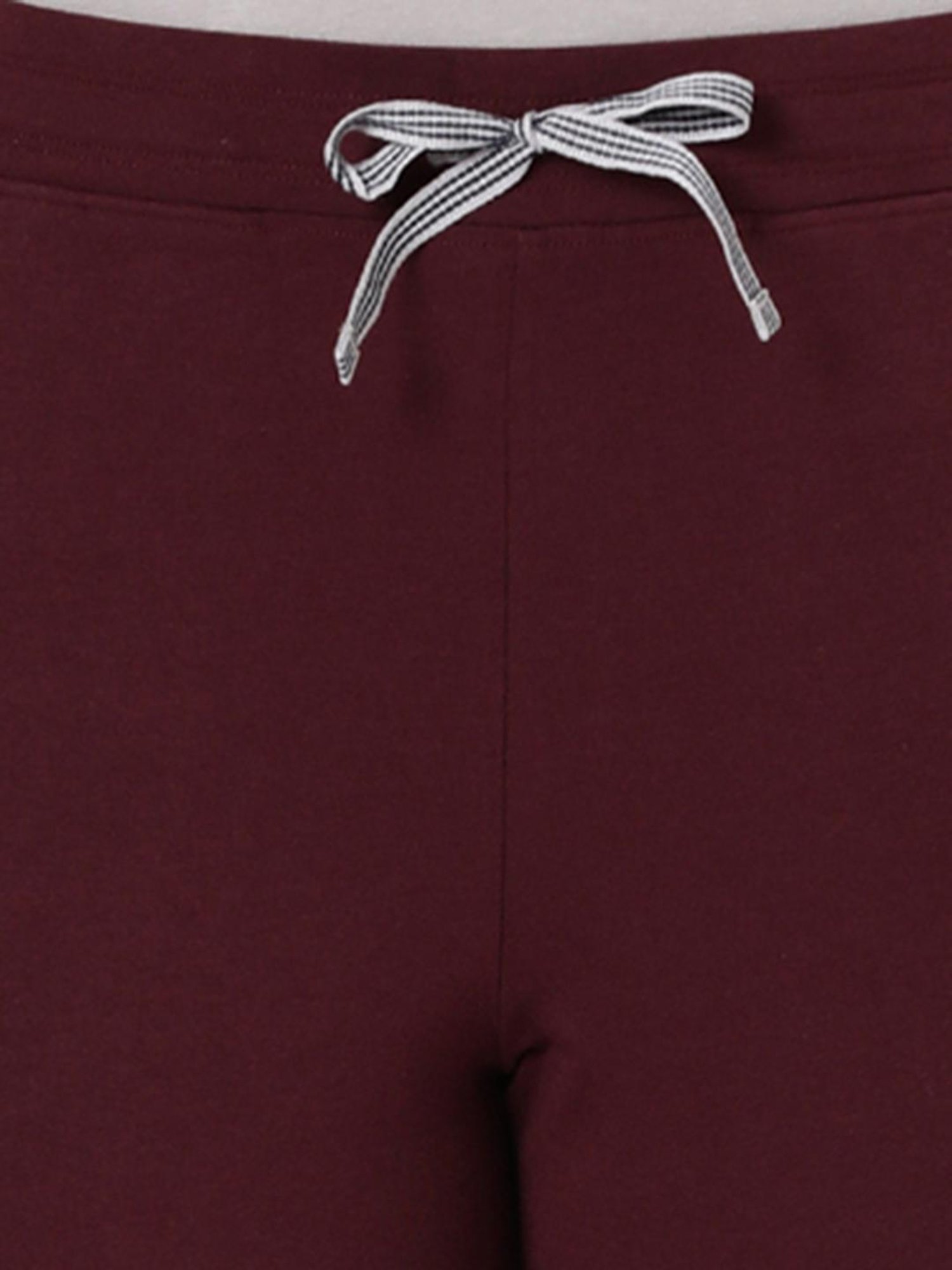 BLOSSOM Maroon Cotton Capris