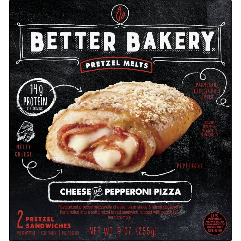 Better Bakery Pepperoni Frozen Pretzel Melts - 9oz