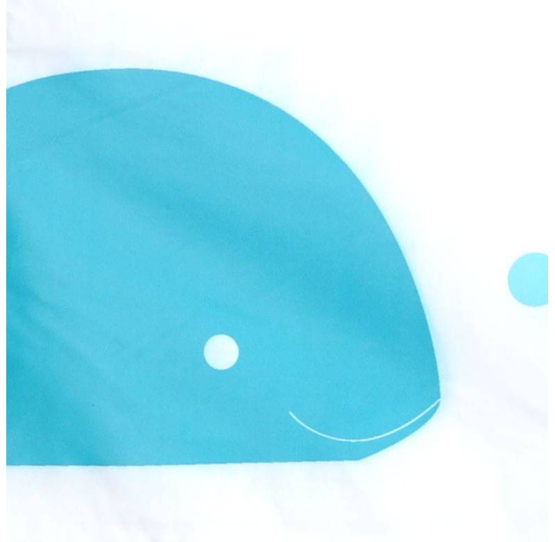 Whales Shower Curtain White/Blue - Moda at Home