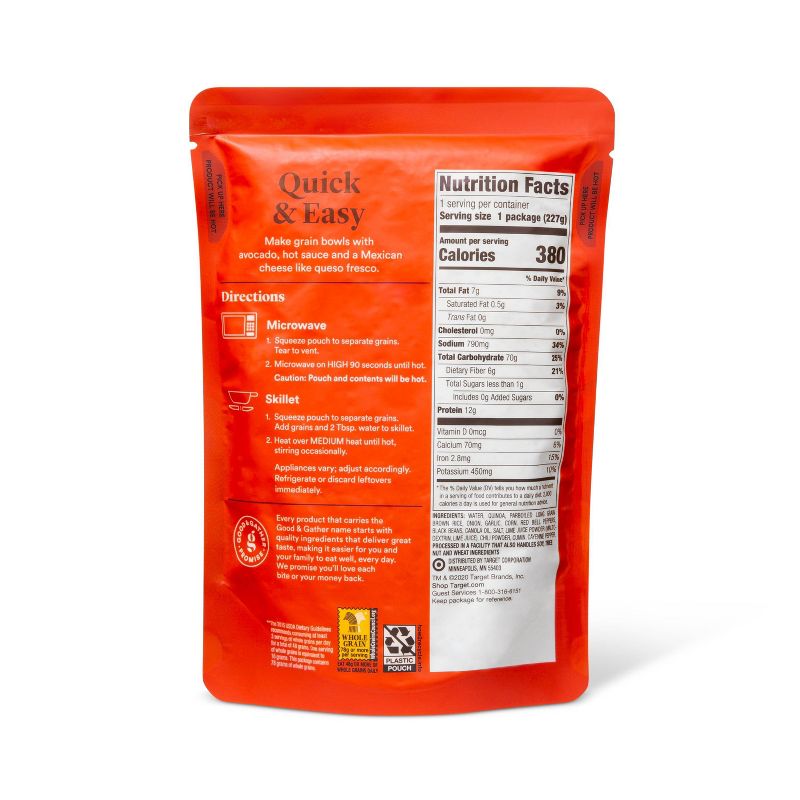 Southwestern-Style Quinoa and Brown Rice Microwavable Pouch - 8oz - Good & Gather™