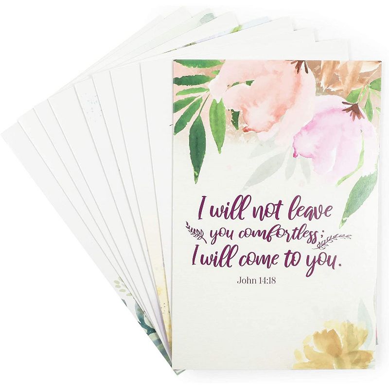 36-Pack Sympathy Cards with Bible Verses Religious Quotes, Envelopes Included, 4x6