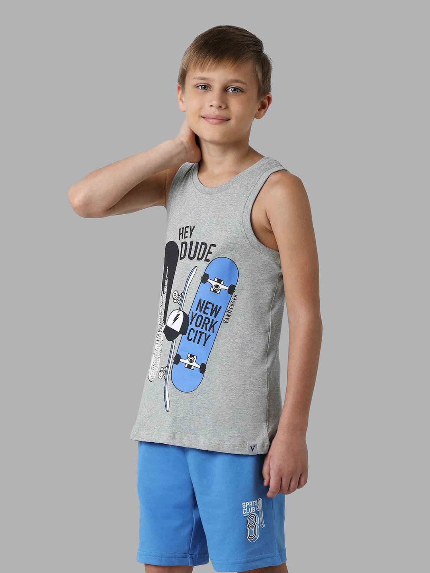 Van Heusen Regular Fit Smart Tech Easy Stain Release Vest - Grey Melange