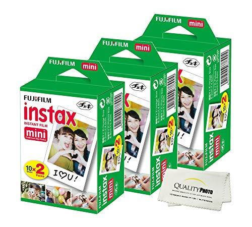 Fujifilm INSTAX Mini Instant Film 6 Pack = 60 SHEETS (White) For Fujifilm Mini 8 and Mini 9 Cameras