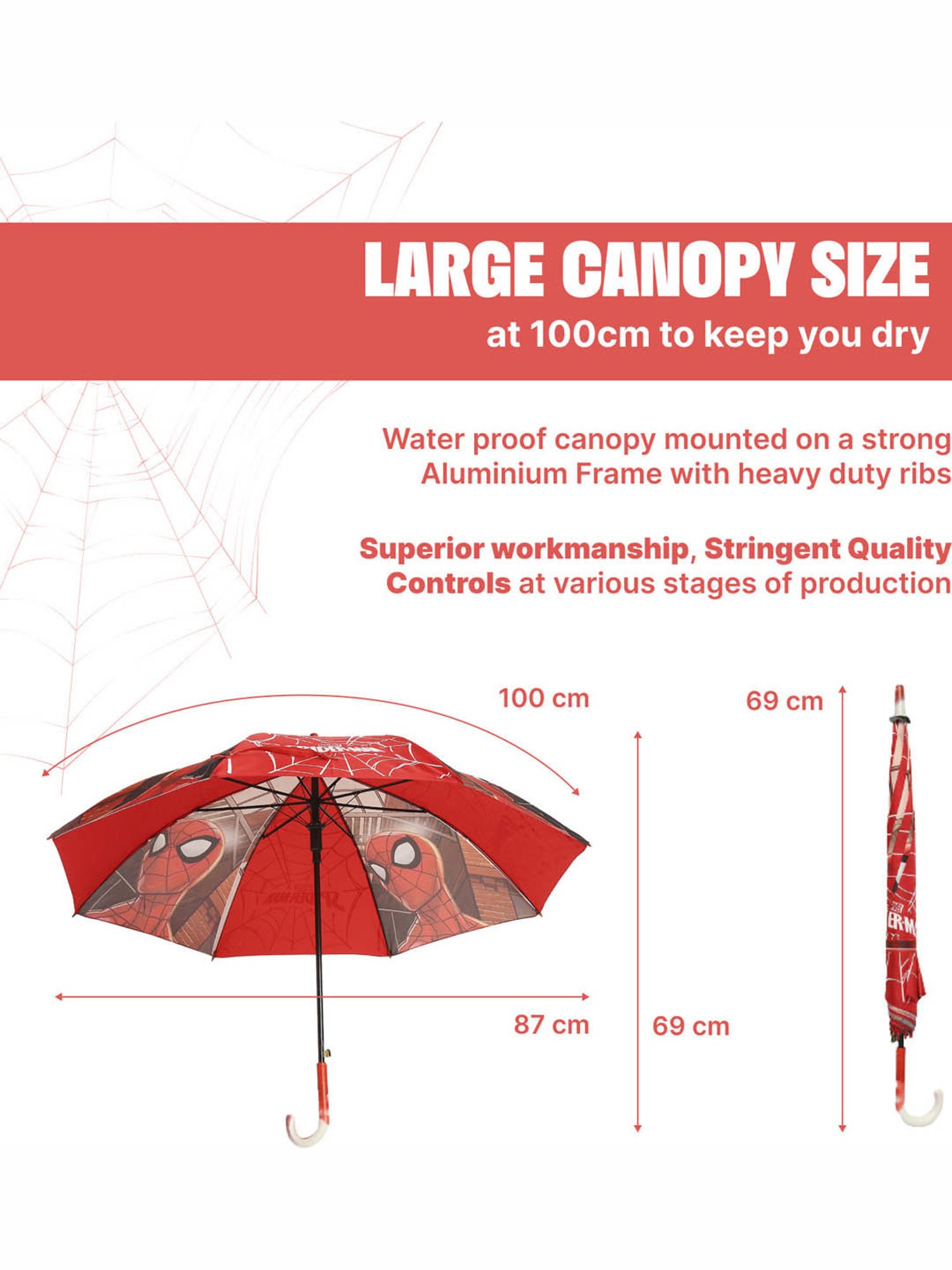 Citizen Red Printed Free Size Umbrella