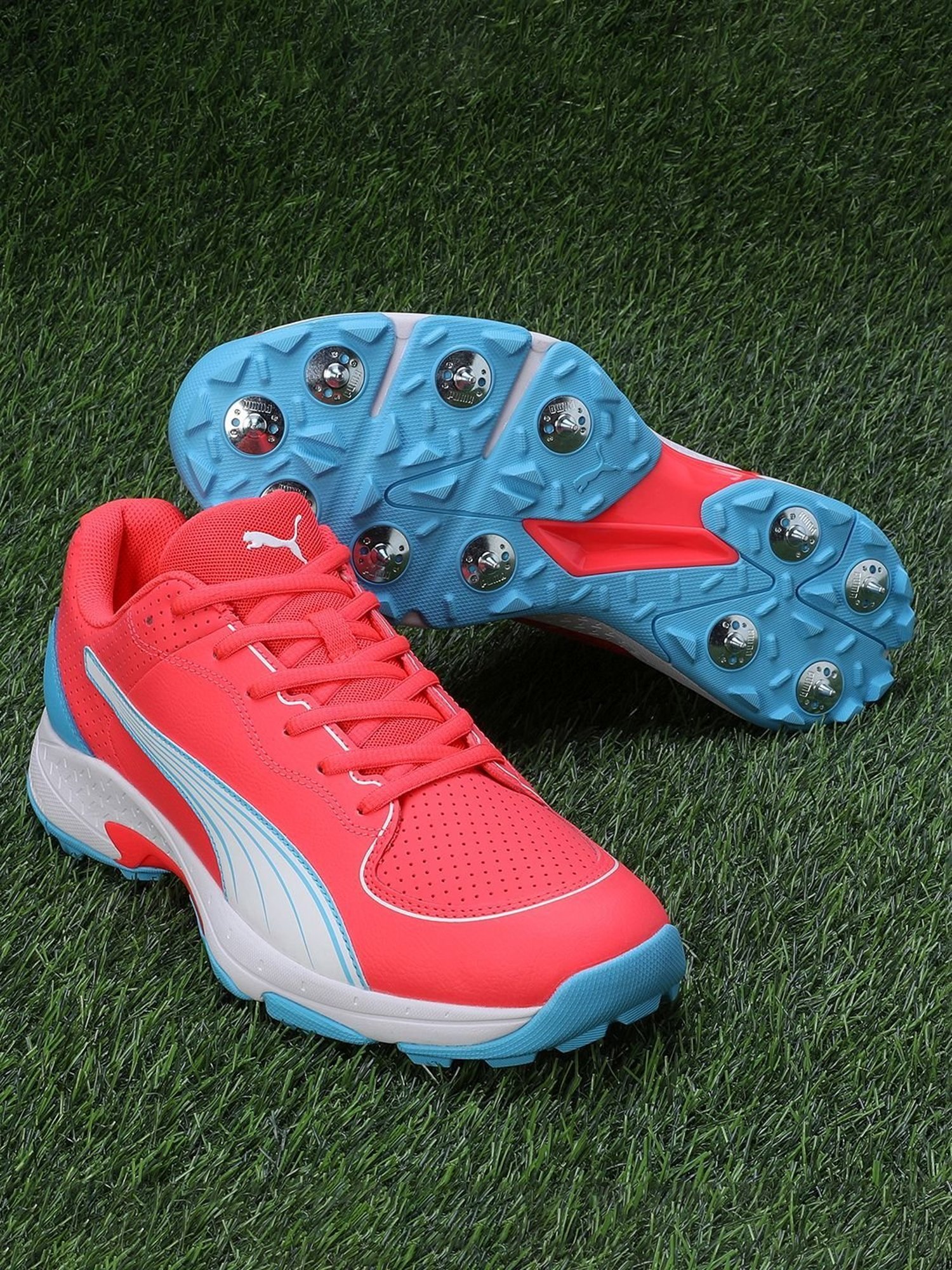 Nivia Men's Track and field-100 Orange Cricket Shoes