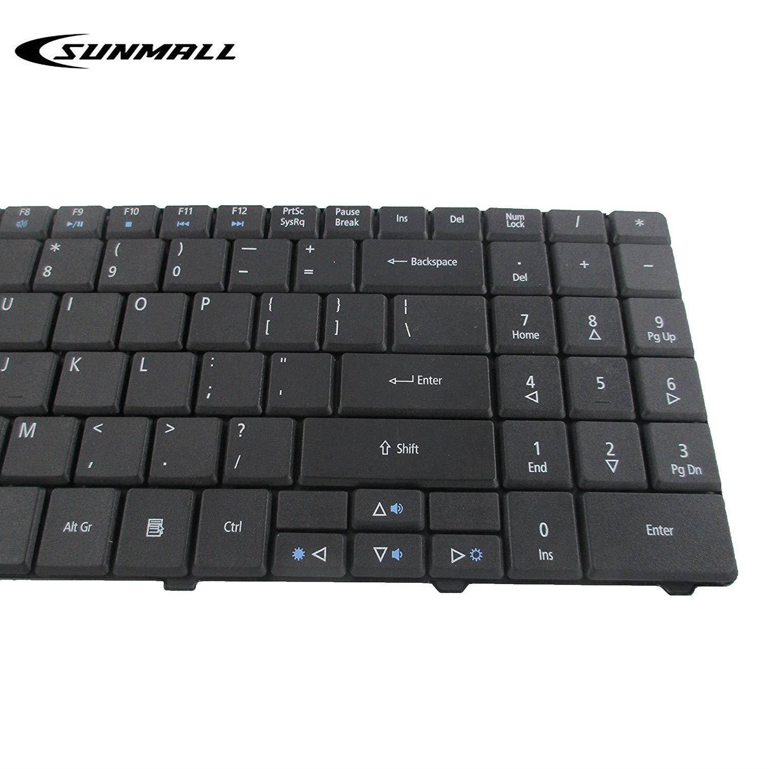 SUNMALL Keyboard Replacement for ACER Aspire 5516 5517 5532 7715 7715Z 5241 5541 5541G 5732Z 5334 5734 Emachines E525 E625 E627 E725 E527 E727 G420 G430 G525 Series Black US Layout(6 Months Warranty)