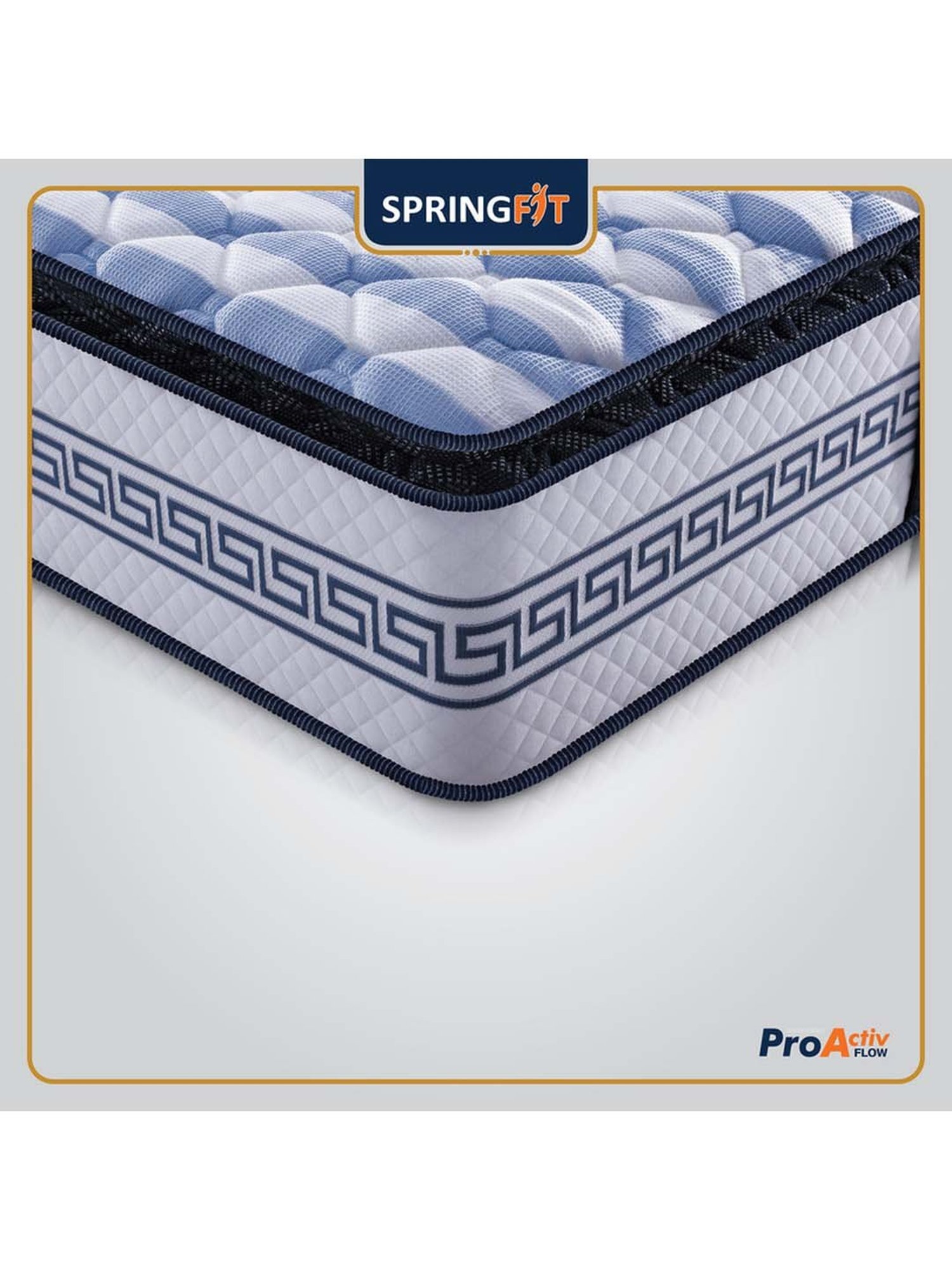 Springfit Pro Activ Flow Pocketed Spring Ortho Memory Foam Bed Mattress 6 inch-Single Size(72x36x6)