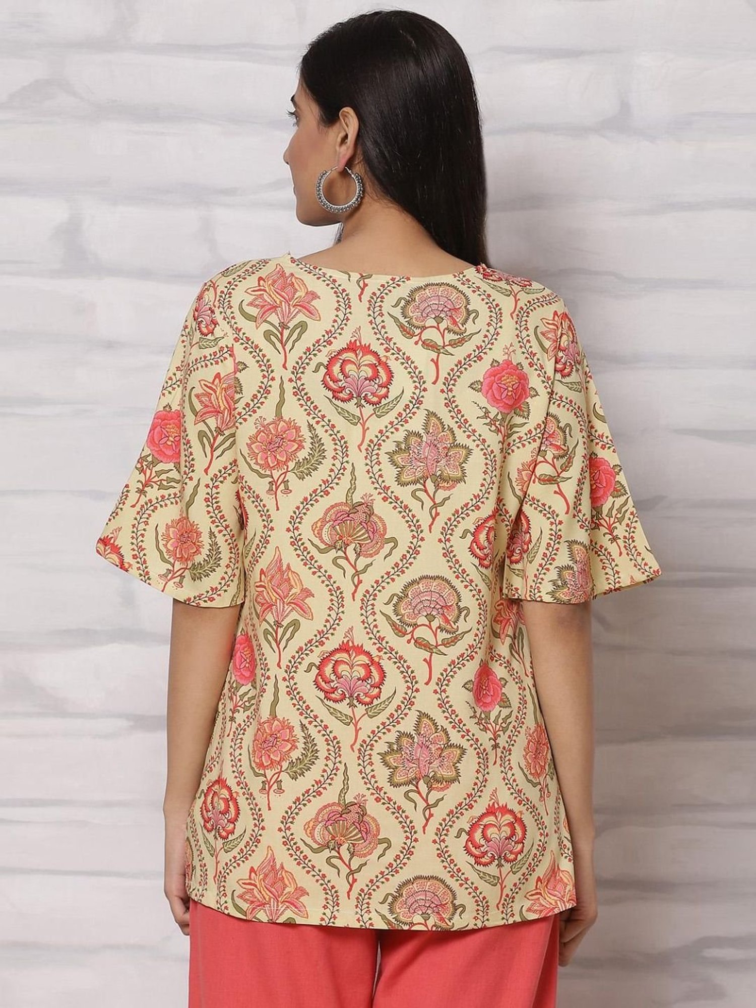 Rangriti Yellow Printed Top