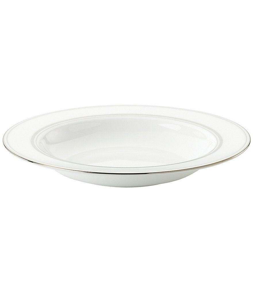 kate spade new york Library Lane Platinum-Striped Pasta/Soup Bowl