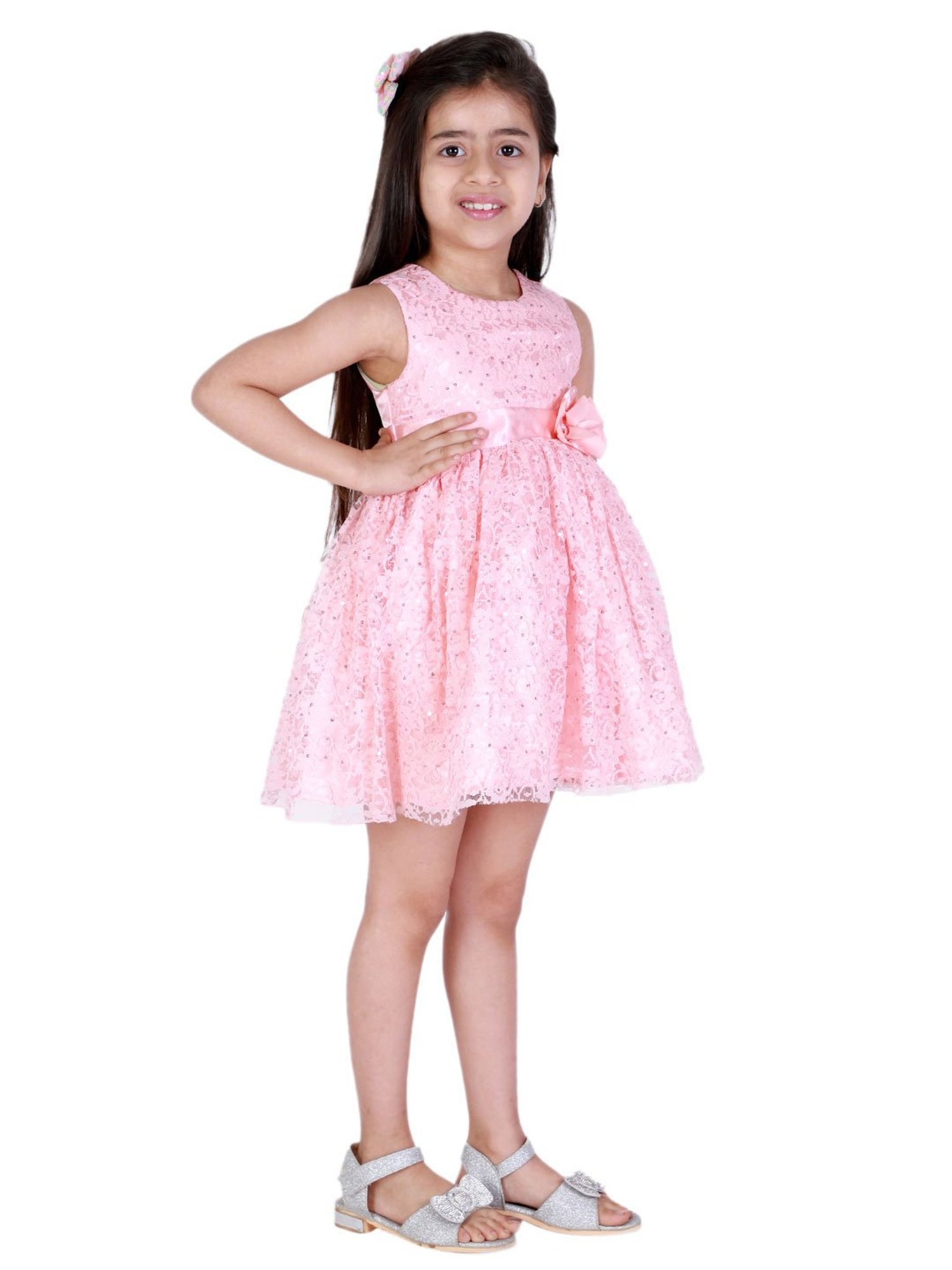 KidsDew Kids Pink Embellished Dress
