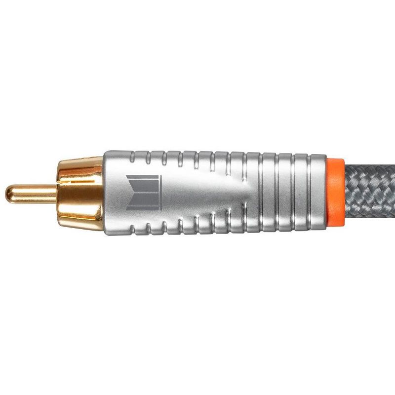 Monolith Digital Coaxial Male/Male Audio Cable - 1 Meter - 18AWG with Nylon Braided Jacket, Oxygen-Free Solid Core Conductors, 24K Gold-Plated