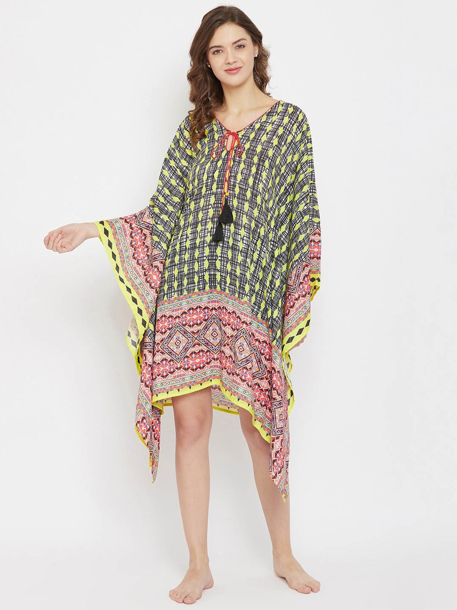 The Kaftan Company Multicolor Printed Kaftan Dress