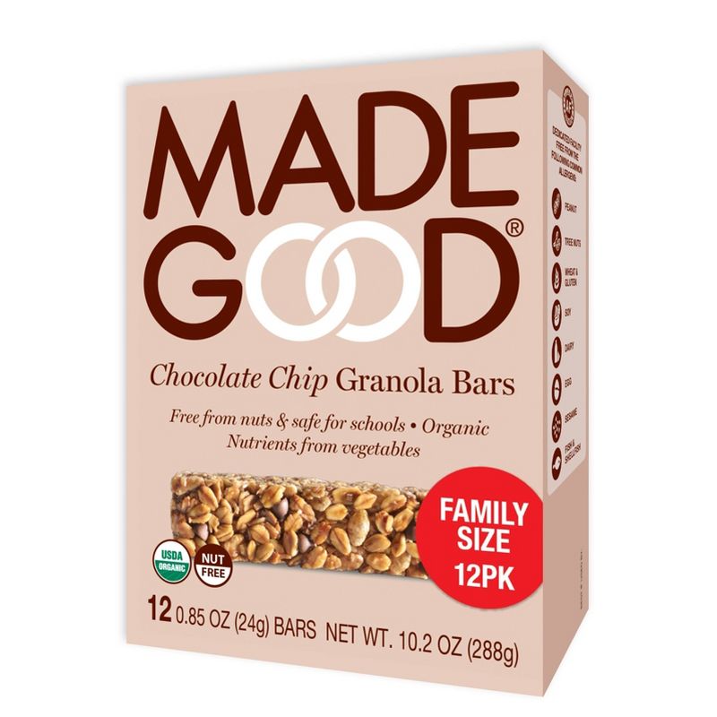 MadeGood Chocolate Chip Granola Bar - 10.2oz/12ct