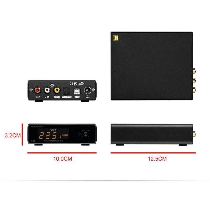 TOPPING E30 MINI HIFI USB DAC AK4493 AK4118 decoder XMOS XU208 32BIT / 768Khz DSD512