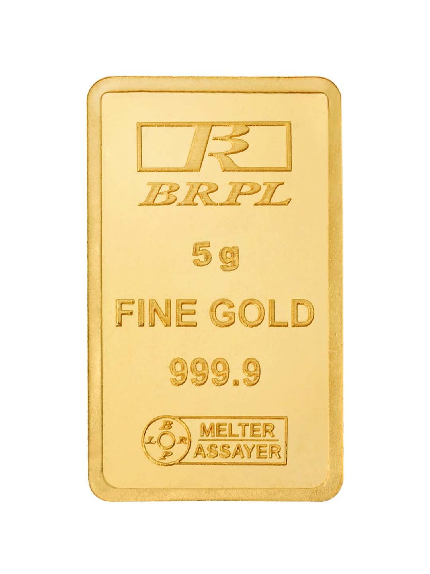Bangalore Refinery 24k (999.9) 5gm Gold Bar