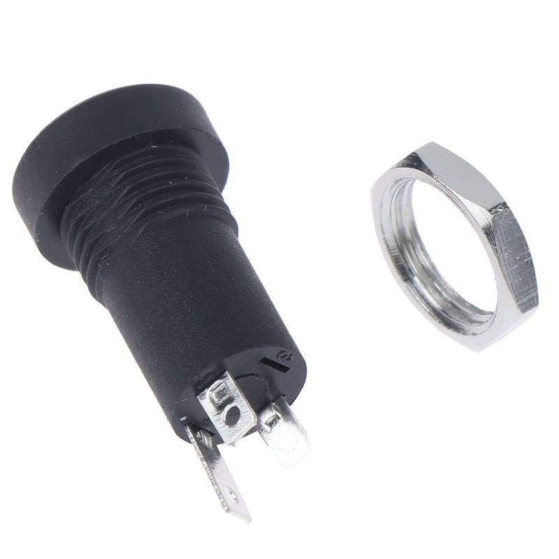 3.5MM Audio Jack Socket 3 Pole Black Stereo Solder Panel Mount Gold With Nuts
