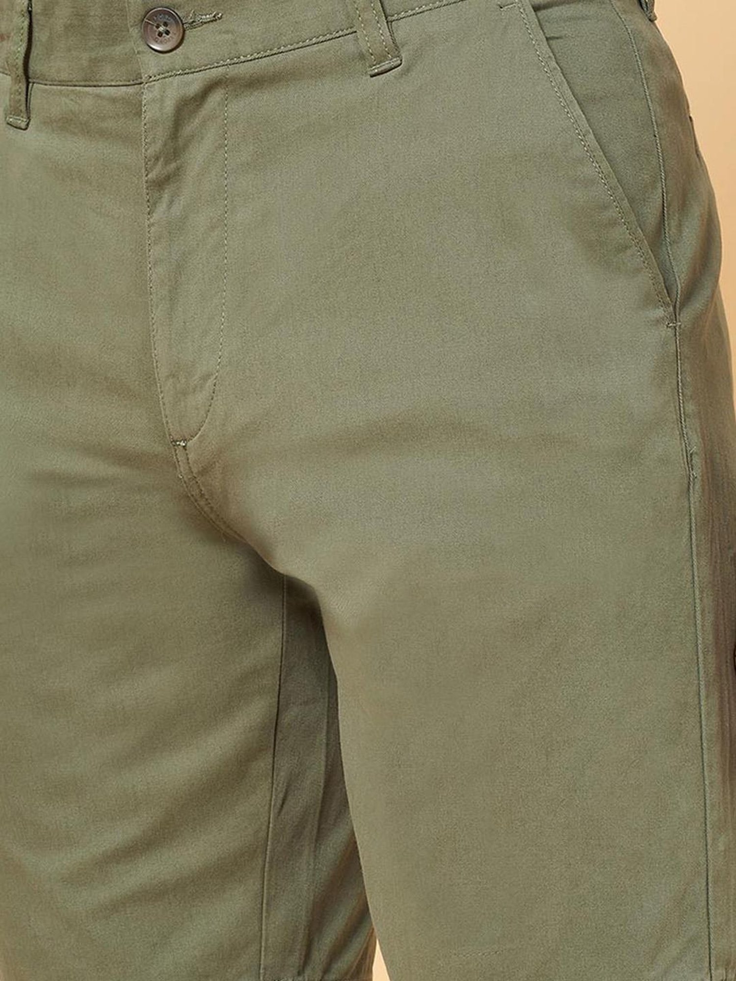 Byford by Pantaloons Olive Slim Fit Shorts