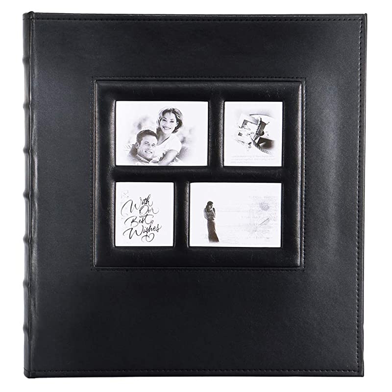 Photo Picutre Album 4x6 500 Photos, Extra Large Capacity Leather Cover Wedding Family Anniversary Photo Albums Holds 500 Horizontal and Vertical Photos (Black)