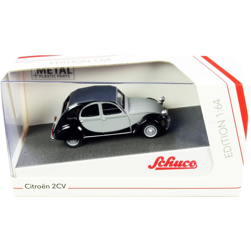 Citroen 2CV "Charleston" Gray and Black 1/64 Diecast Model Car by Schuco