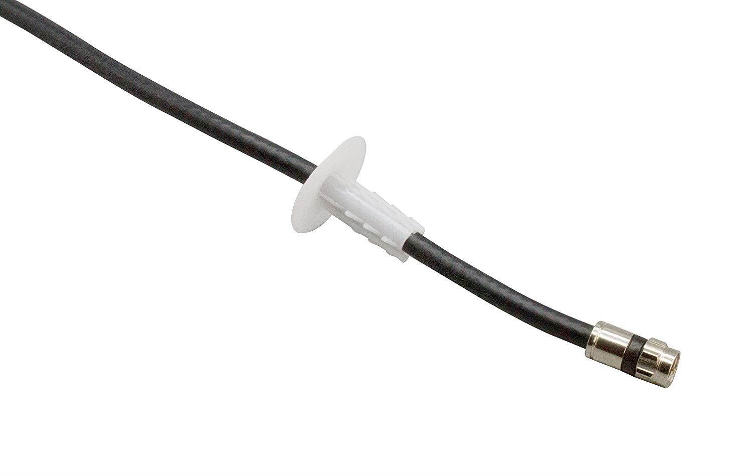 Black Single Feed Through Bushing For Coax Coaxial Cable RG6 | 10 Pack