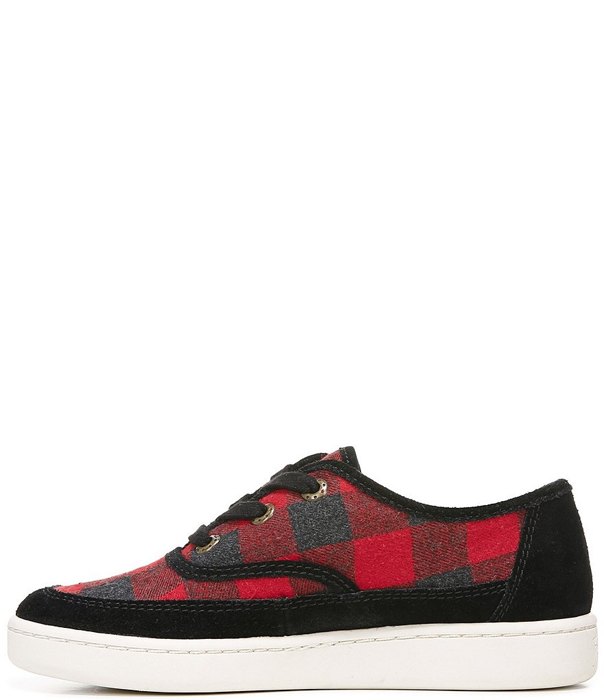 Zodiac Cheezburger Plaid Fabric Lace-Up Sneakers