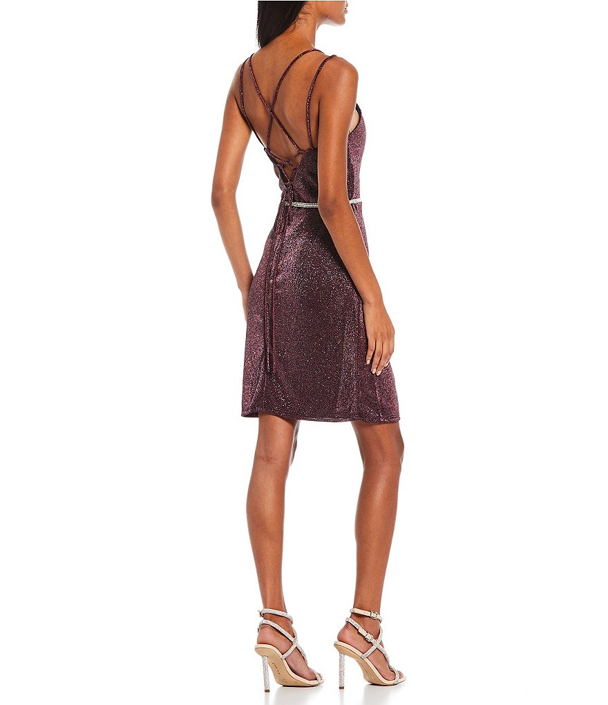 Coya Collection Sleeveless Beaded-Waist Sheath Dress