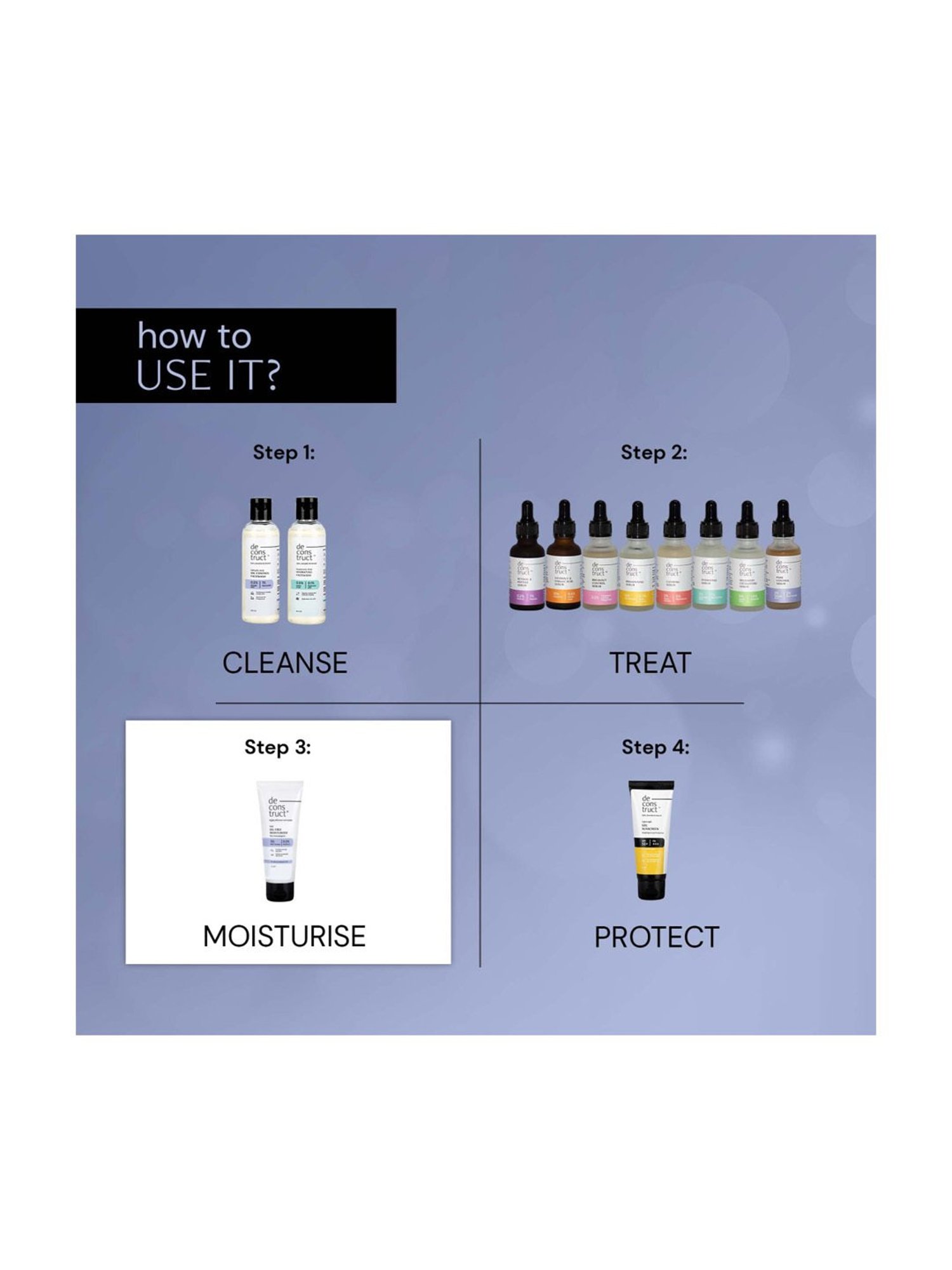 Deconstruct Oil-Free Moisturizer for Oily Skin - 3% NMF Complex + 0.2% Panthenol - 50 gm