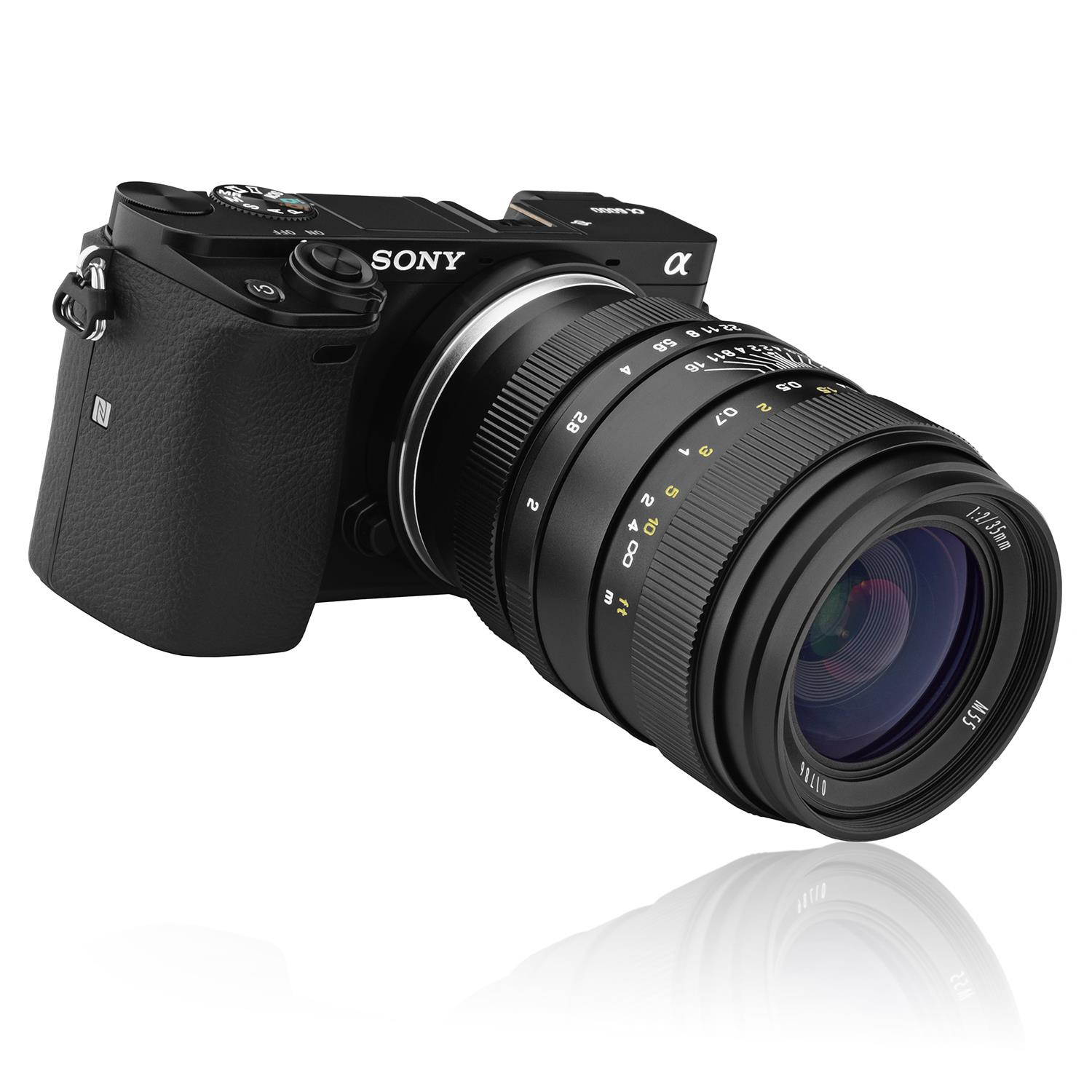 Oshiro 35mm f/2 LD UNC AL Wide Angle Full Frame Enhanced Bokeh Prime Lens for Sony E-Mount FE a9, a7R, a7S, a7, a6500, a6300, a6000, a5100, a5000, a3500, a3000, NEX-6, 5N, 5T, 5R, 5, 3N, 3, F3 and C3