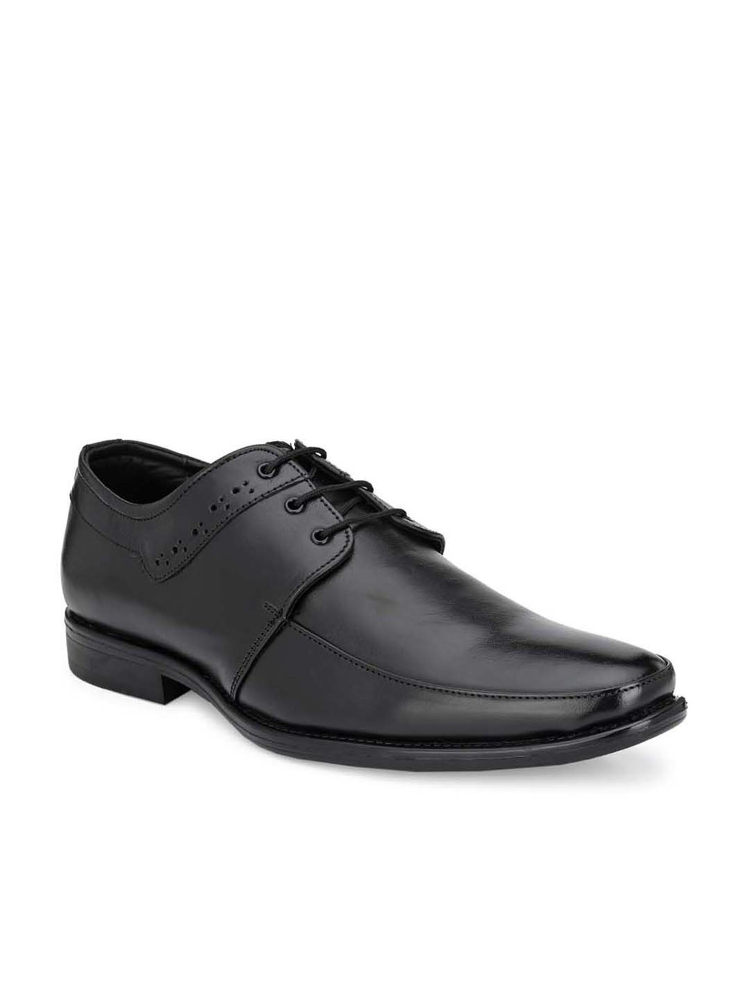 Eego Italy Men's Black Derby Shoes