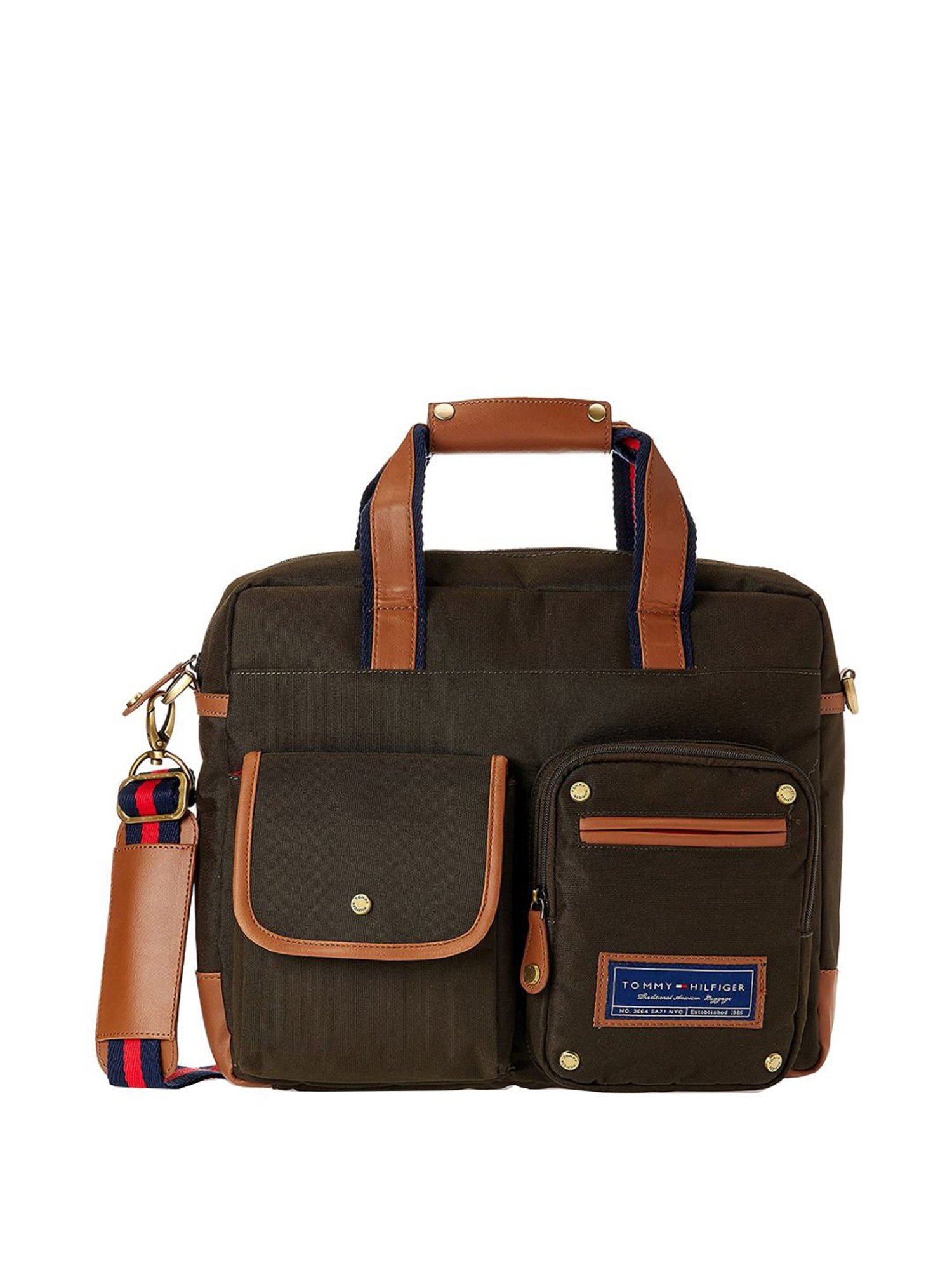 Priority Black Synthetic Large Messenger Bag