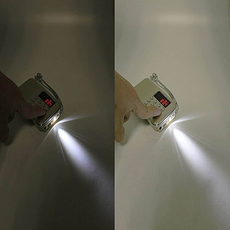 PR11 AM FM Radio Portable, Rechargeable Transistor Radios Small with Headphone Jack, MP3 Music Player Speaker Support TF USB AUX Port (Gold)