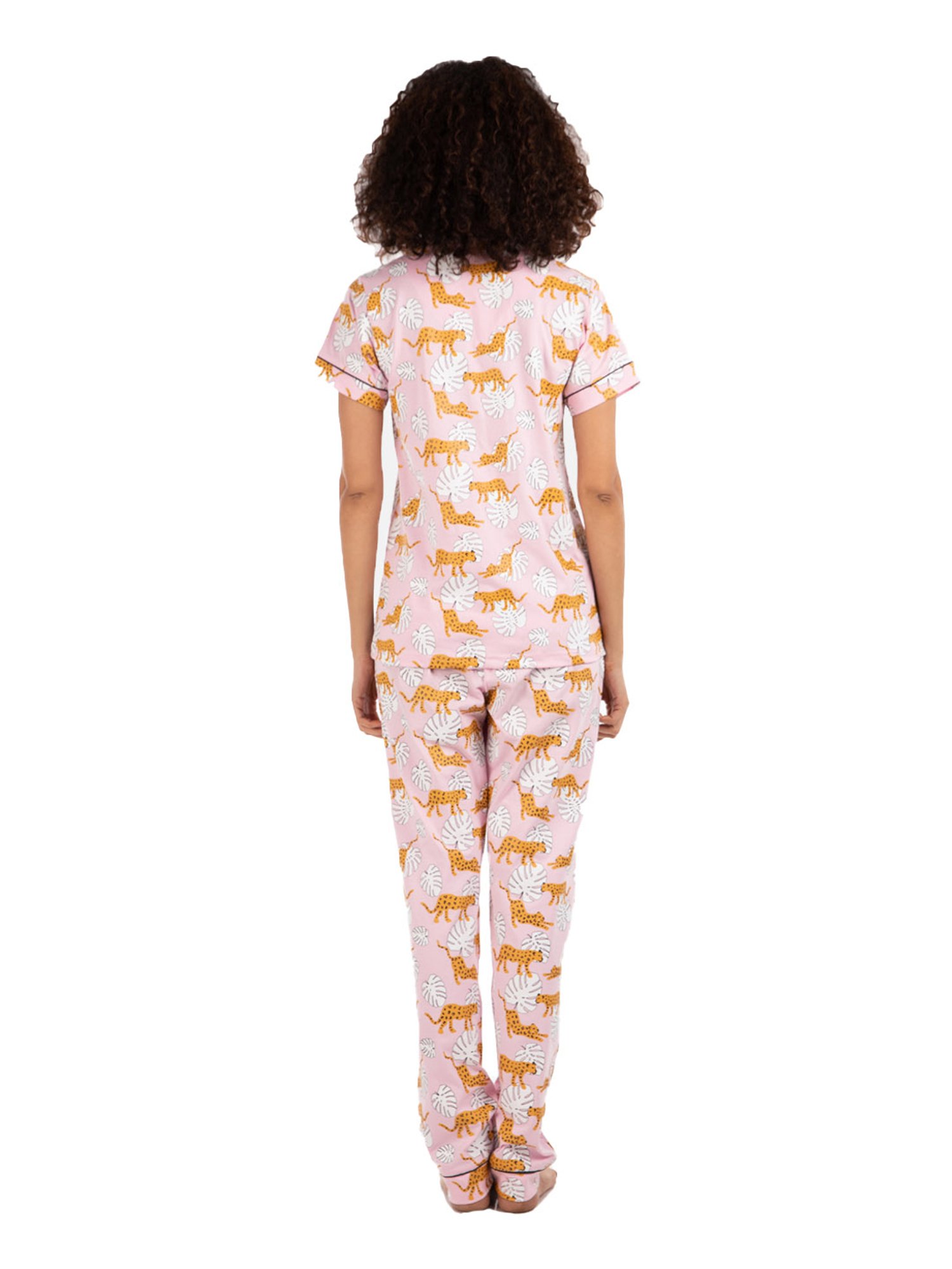 Nite Flite Pink Printed Shirt With Pyjamas