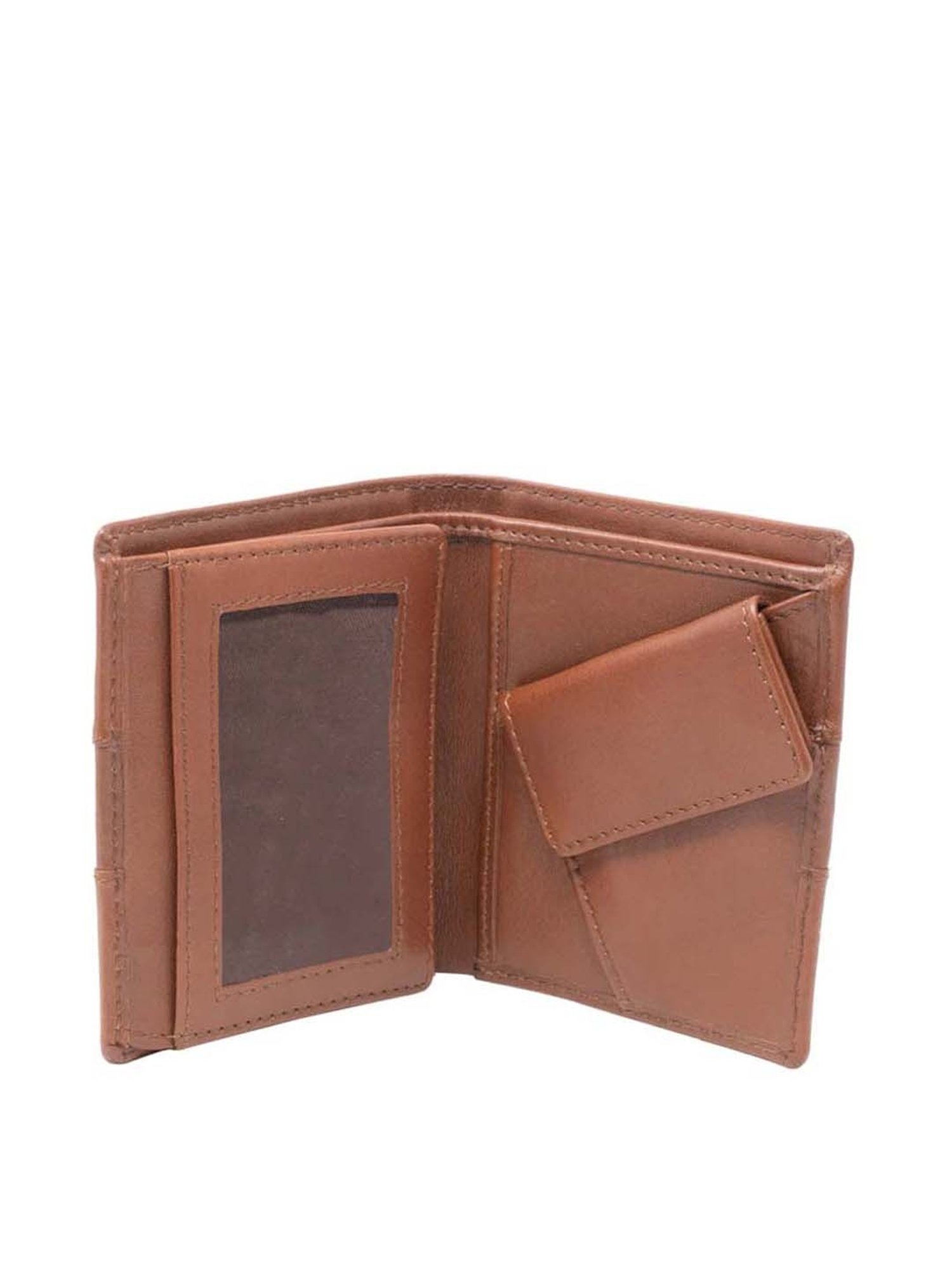 Tohl Tan Casual Leather Bi-Fold Wallet for Men